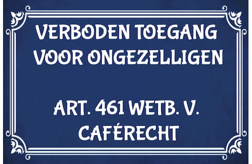 Decoratiebord - Verboden toegang voor ongezelligen