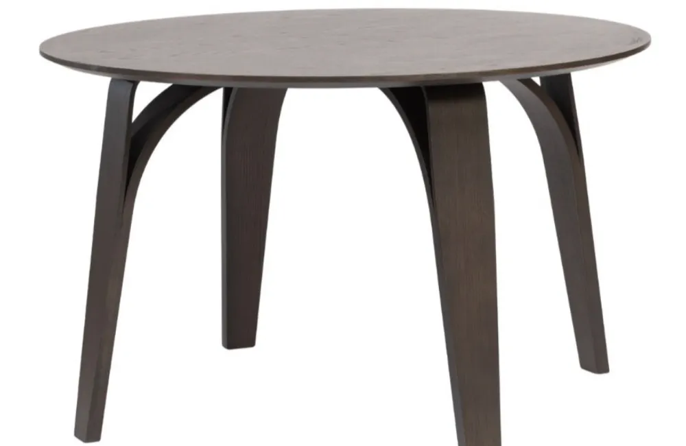 Eettafel Lex Rond Walnoot Fineer 120cm - Afbeelding 2