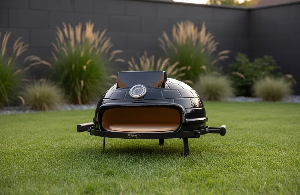 Keramische pizza oven 53 cm met pizzasteen en thermometer