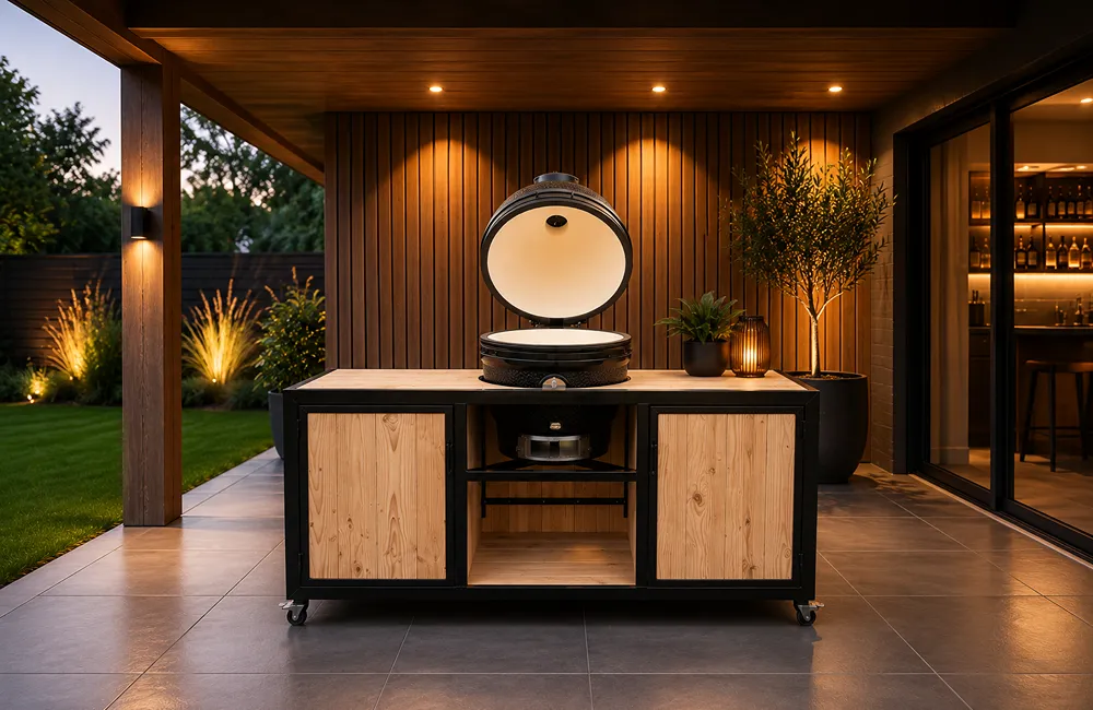 Ventori Buitenkeuken XL met 22 inch Maxima Kamado BBQ en HPL-werkblad